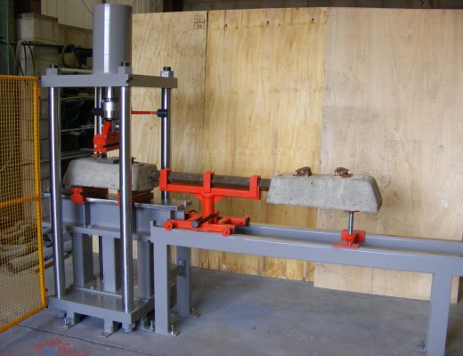 Railway sleeper bend test machine